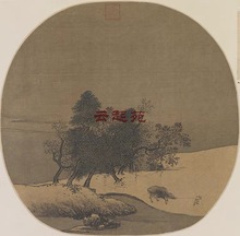 批发宋夏圭山水人物走兽小品画斗方高清微喷复制古画临摹学习画稿