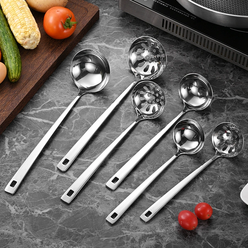 Нержавеющая сталь пять сантиметров квадратная ручка горячей ложки утолщение крючка ложка дуршлаг отель Shengsheng отвар ложка супа