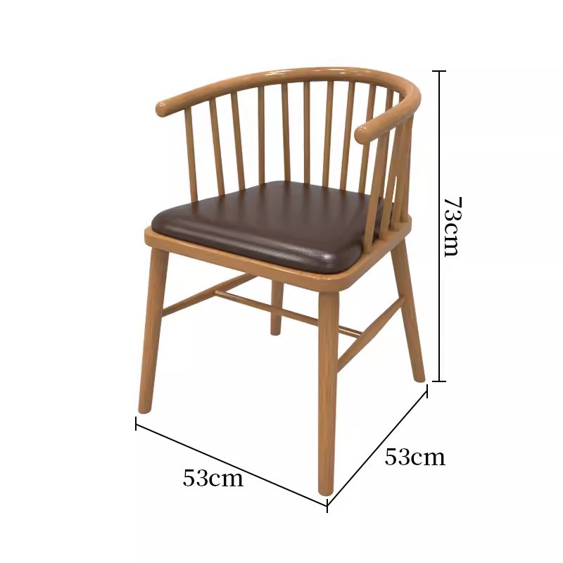 Silla de comedor de madera maciza para restaurante