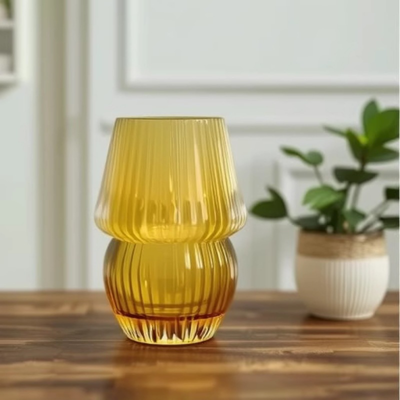 Lámpara de hongo de vidrio retro transfronterizo, lámpara de mesa, libro rojo pequeño, cama de dormitorio, lámpara de casa de familia vintage, al por mayor y al por menor