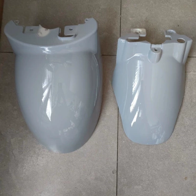 Electric vehicle fender | painted front mudguard - swan-gray-little-turtle-king-front-clay-panel