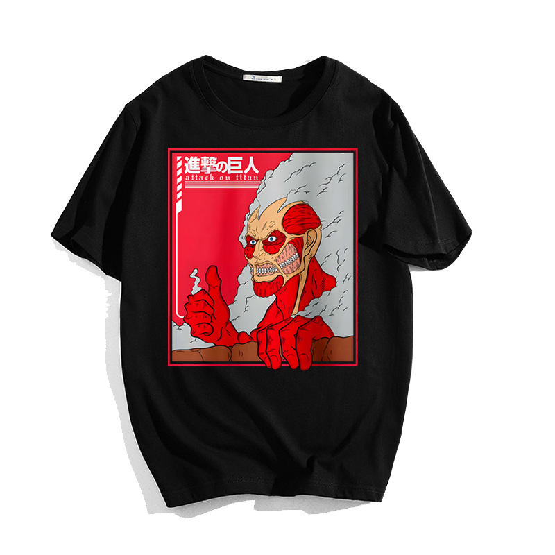 Anime Attack on Titan Attack Giant Surrounding Loose Sports Top Teenager Short Sleeve T-Shirt