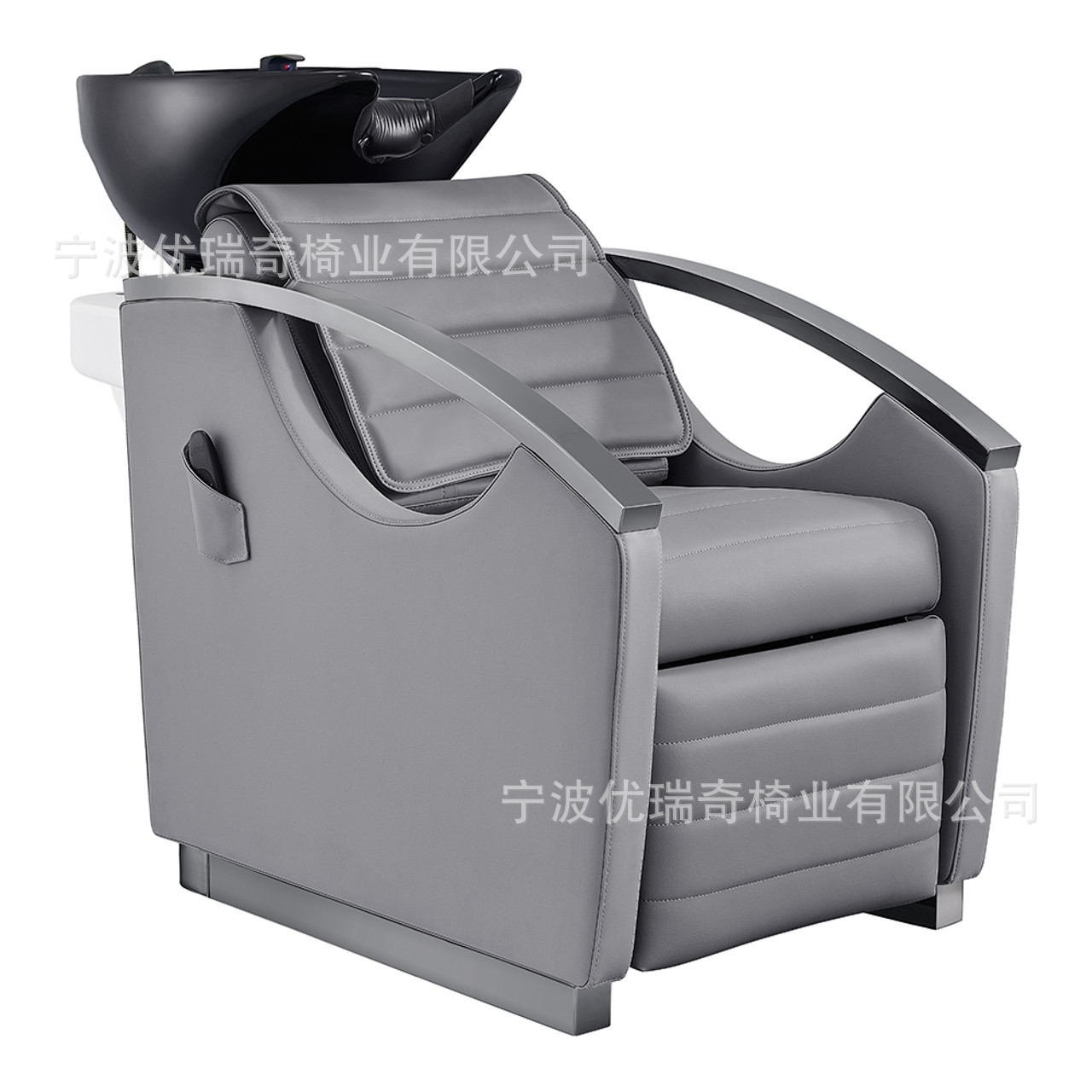 Sillón de peluquería móvil, sillón de peluquería dorado de lujo ligero, sillón de masaje para salón, sillón de lavado de alta gama, cama de lavado semi-reclinable