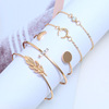 Jewelry, metal gold bracelet, set, European style, simple and elegant design