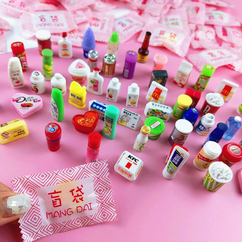 Круглосуточный магазин слепая сумка порошок мини DIY аксессуары из смолы супермаркет закуски попкорн кооперативный магазин еда играть Слепая Коробка оптом