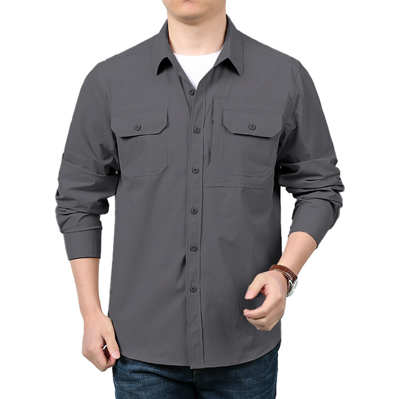 Chaqueta camisa de manga larga otoño nuevo estilo relajado casual versátil hombre gran camisa de trabajo abrigo