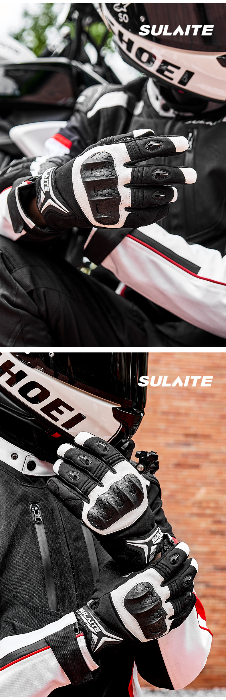 Sulaite Motorcycle Riding Gloves Tpu Anti-Fall Rider Motorcycle Equipment Full-Finger Motorcycle Gloves Winter