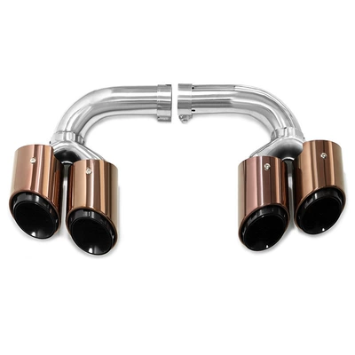 stainless steel black tail mouth, Exhaust pipe - gasoline-model-three-layers-of-bronze-color