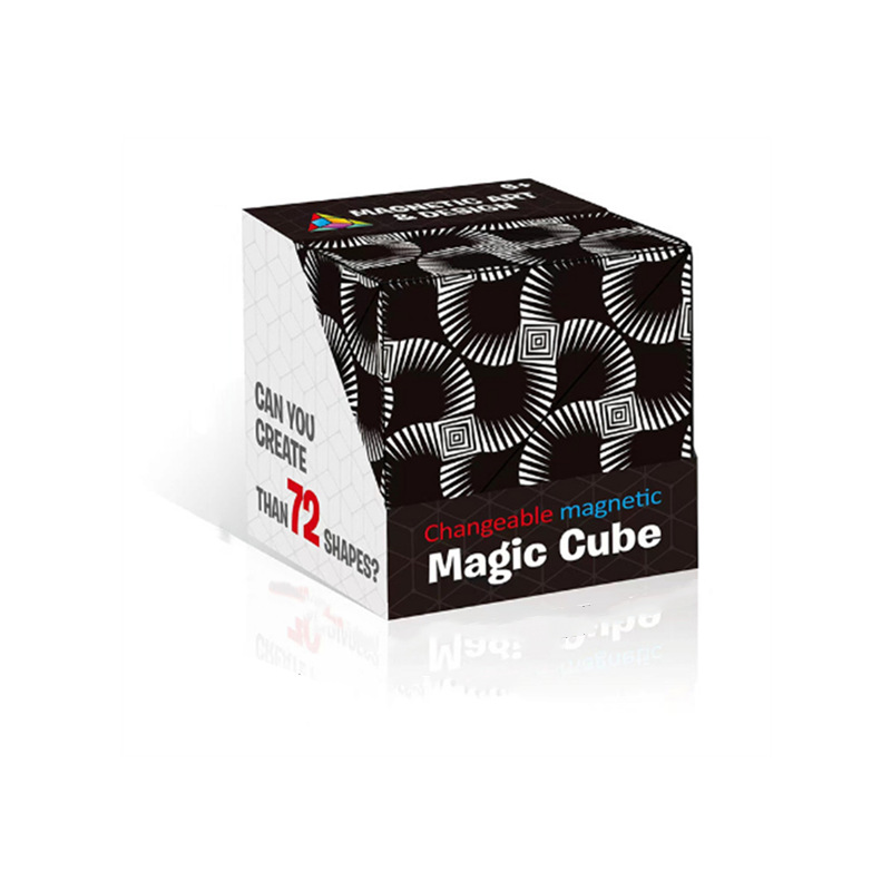 Cubo mágico geométrico magnético 3D, rompecabezas tridimensional, juguete versátil para aliviar el estrés, cubo para niños, juguete para aliviar el estrés