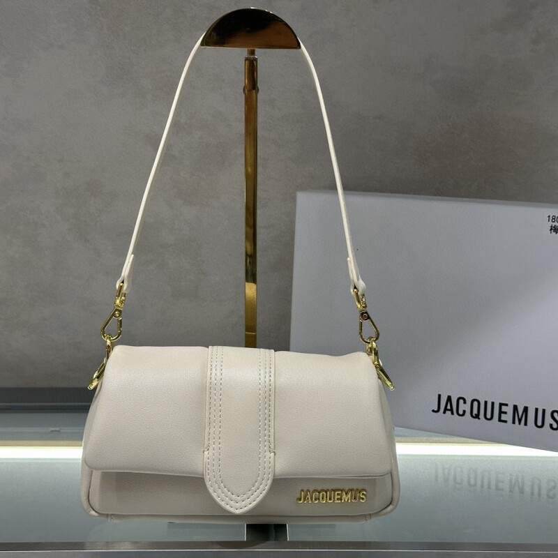 新しい Jacquemus レディース バッグ ニッチ ストリート ショット Bambimou ピロー バッグ 脇の下バッグ シングル ショルダー クロスボディ ハンドバッグ|undefined