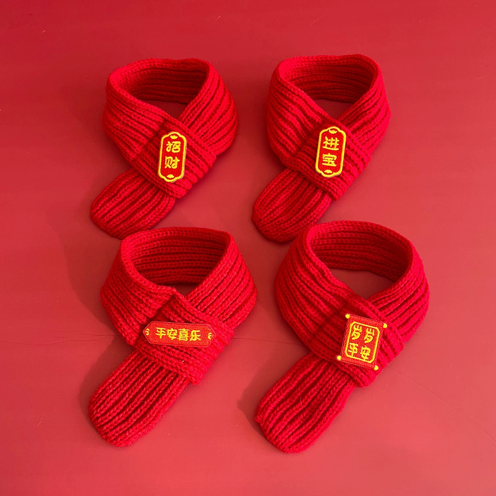 2025 домашнее животное новогодний шарф кот удача нагрудник зимой теплая вязаная собака змея год украшения