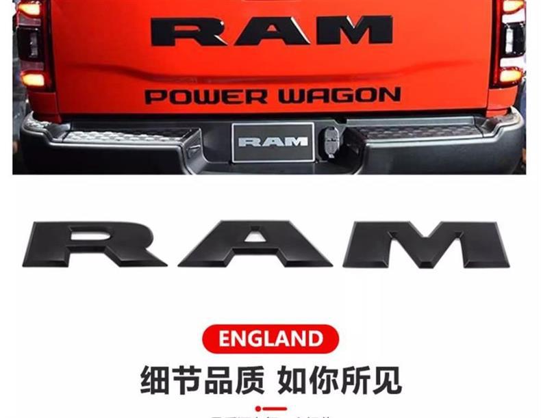 Suitable for Ram Dodge Ram Tailgate Emblem Pickup Truck Modification Tailgate Sticker 1500 2500 Tail Emblem 4X4 Car Decal