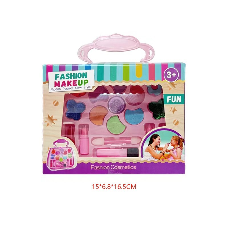 Caja de regalo de maquillaje infantil transfronterizo juguetes princesa maquillaje caja de mano conjunto de sombras de ojos lavados con agua
