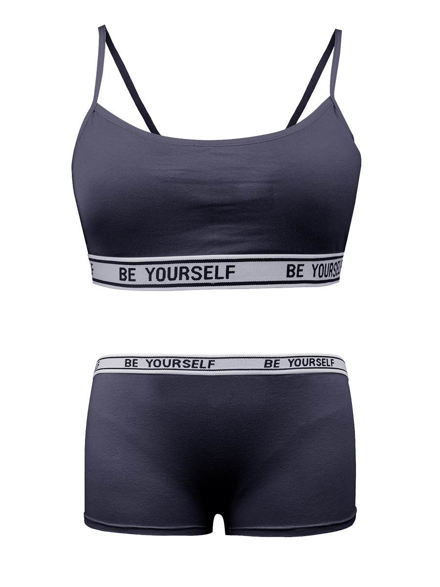 Sujetador de desarrollo para niñas, bragas, camisola cómoda de algodón sin anillo de acero, traje de ropa interior para niños de mediana edad 10-12