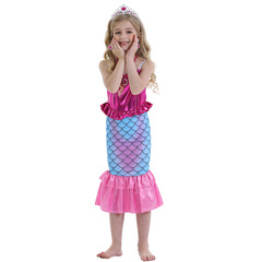 2024 Costume for Kids - Mermaid Princess Dress with Fish Tail, for Girls, Sparkling Dress, Performance Costume