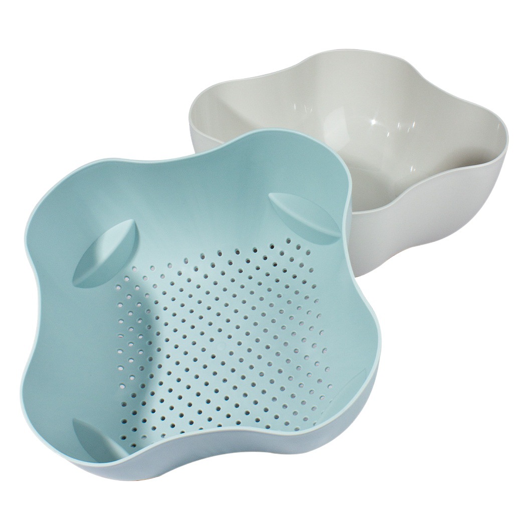 Cesta de drenaje de doble capa para cocina, para verduras y frutas, multi-especificación, al por mayor