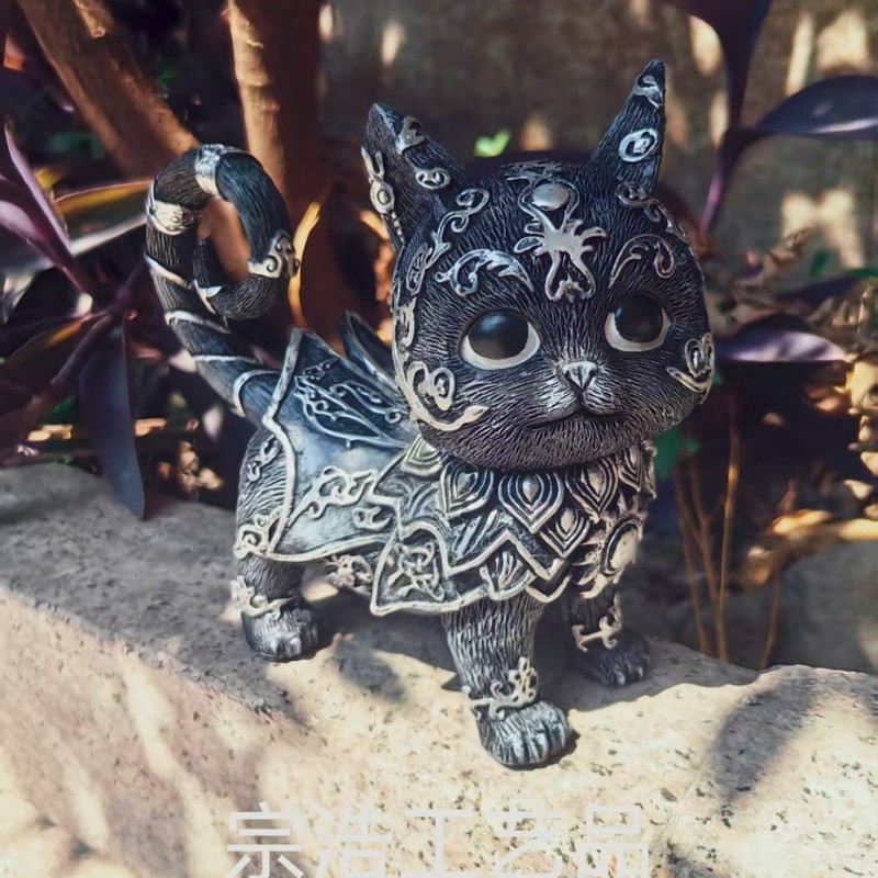跨境新品Mysterious blackcat statue神秘黑猫雕像家居装饰品摆件|undefined