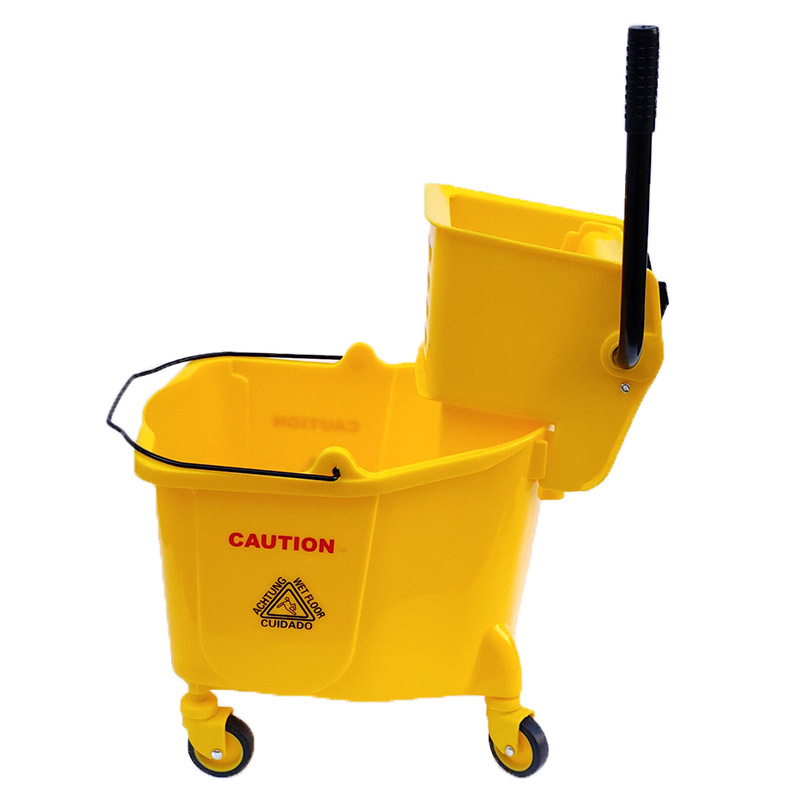 Large water Press mop bucket household hand-free mop bucket commercial mop cleaning squeeze tussah head