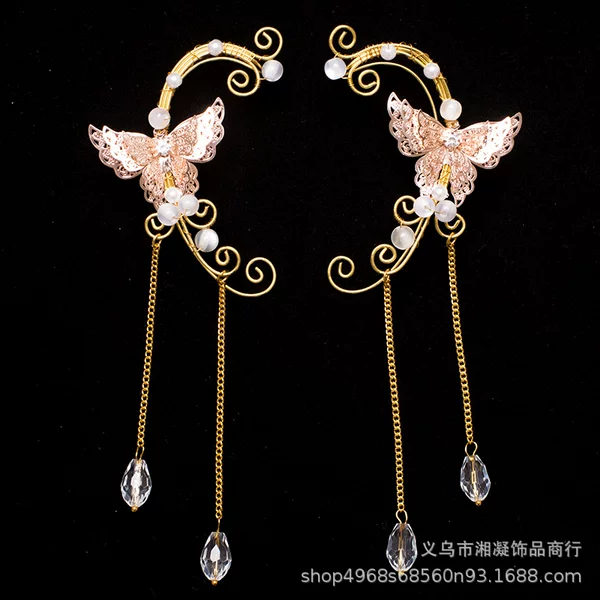 Popular foreign trade item 2026 new model ear hook ancient style ear clip AliExpress cross-border earrings handmade women's accessories butterfly