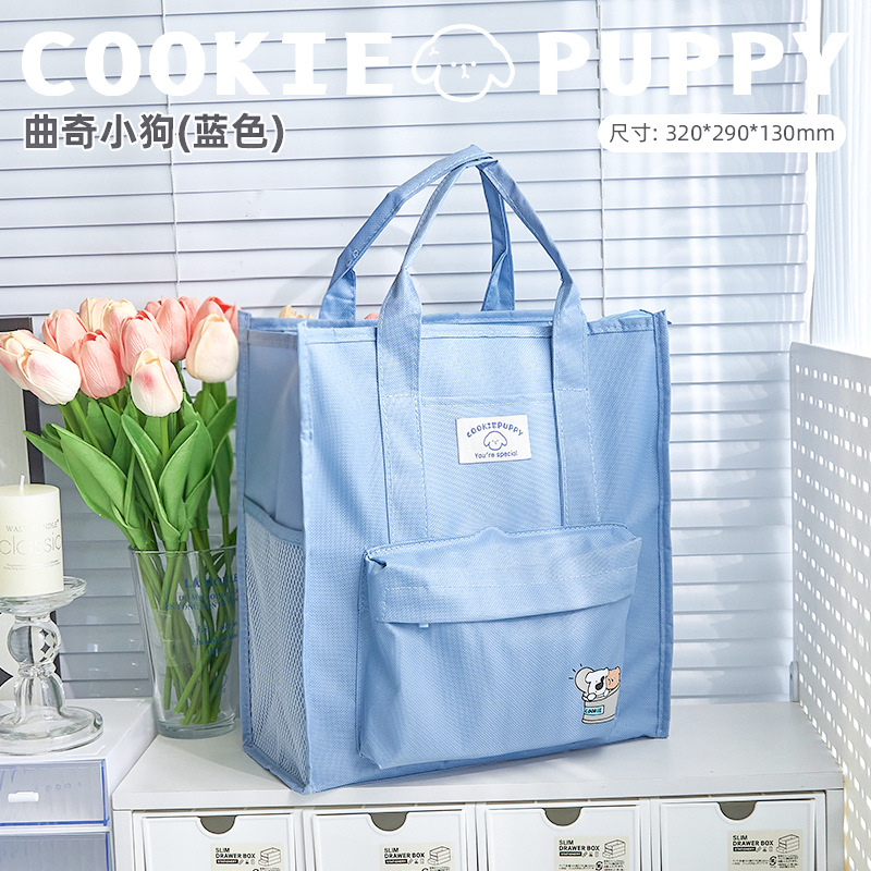 Bolsa de matrícula portátil Kapibala Bolsa de archivo de almacenamiento de tareas para estudiantes de primaria Bolsa de material de recuperación de gran capacidad de un solo hombro