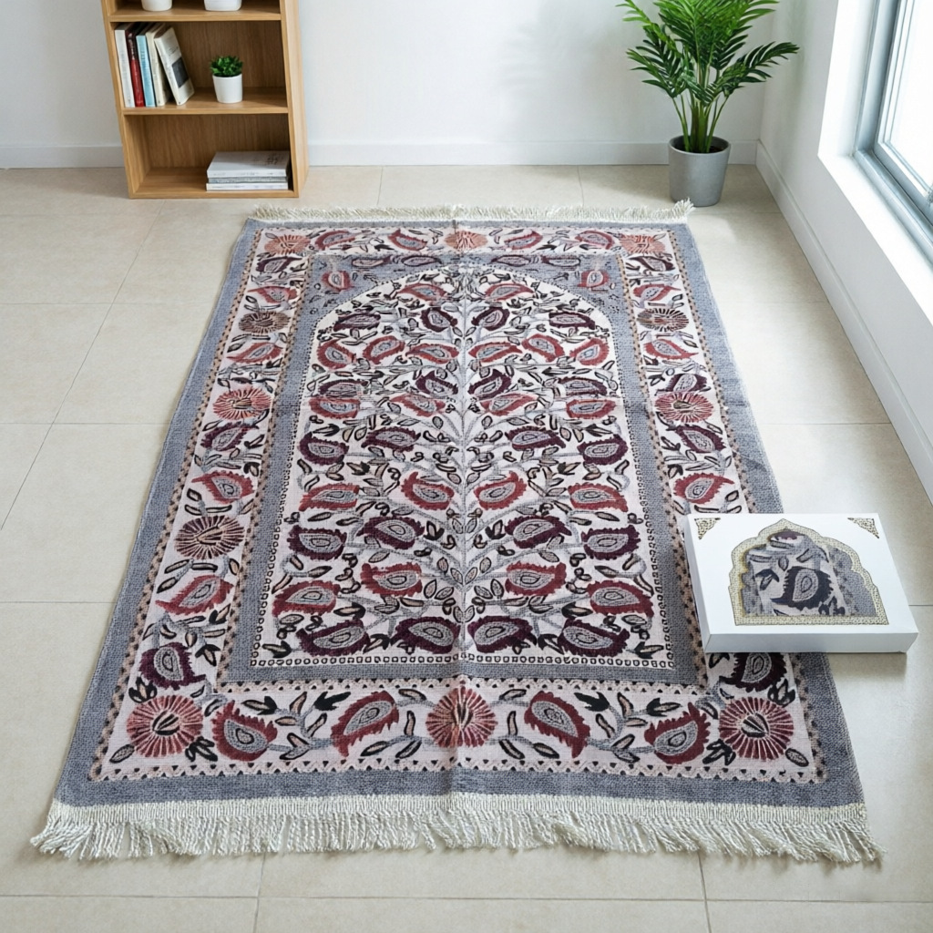Ethnic style multi-pattern woven prayer mat gift box source manufacturer prayer mat multi-color random mixed hair