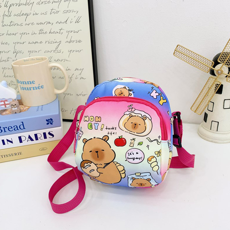 Kapibala nuevo bolso para niños bolso de hombro para niña coreana bolso de mensajero para niños y niñas de dibujos animados casual ligero