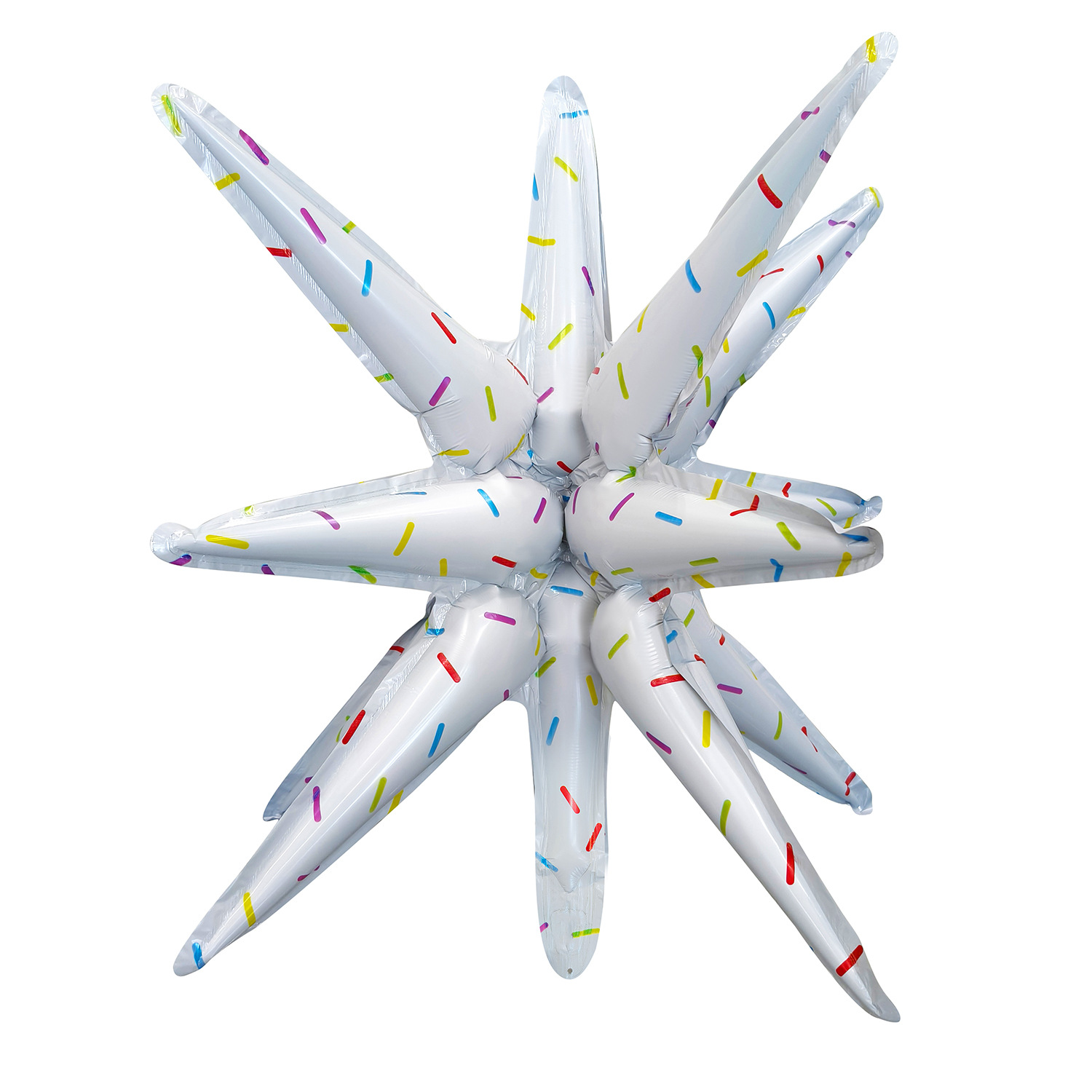 Transfronterizo de 22 pulgadas explotando una estrella en gota de agua brillante de aluminio 4D película de aluminio globo de aluminio diseño de fiesta de cumpleaños image 25
