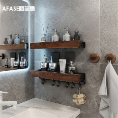胡桃の木のトイレの物置棚の中古風は穴を開けないでください。