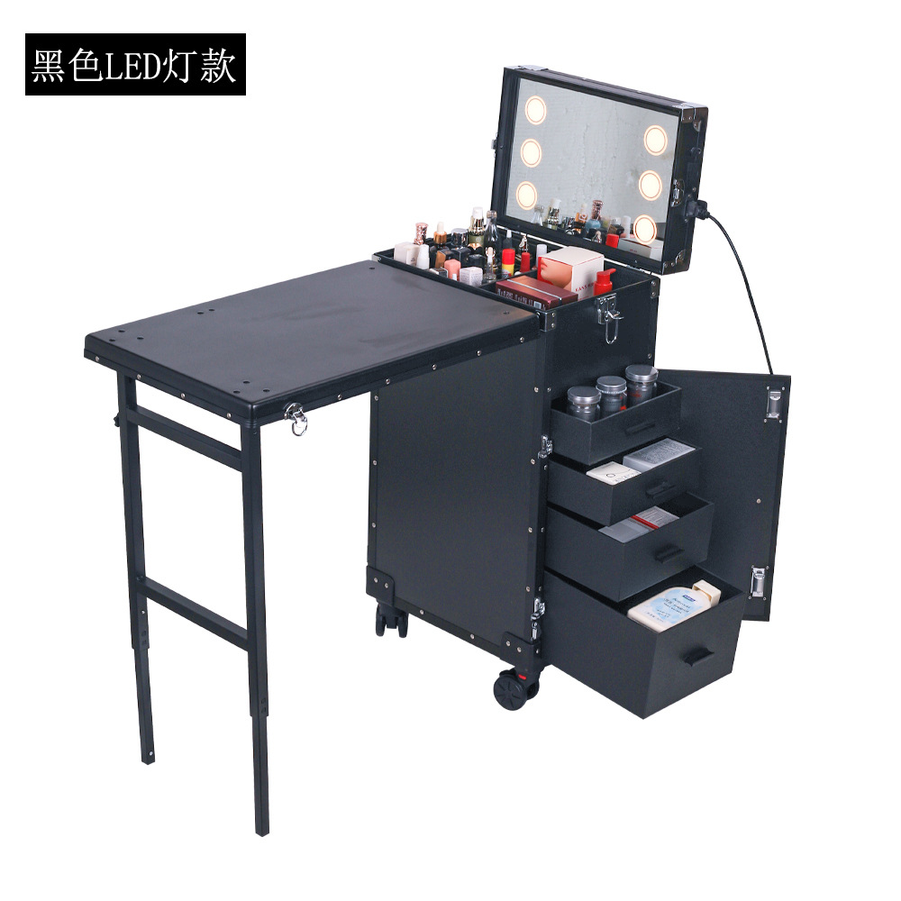 Caja de maquillaje de gran capacidad, multifuncional, ideal para cosméticos y manicura, calidad premium