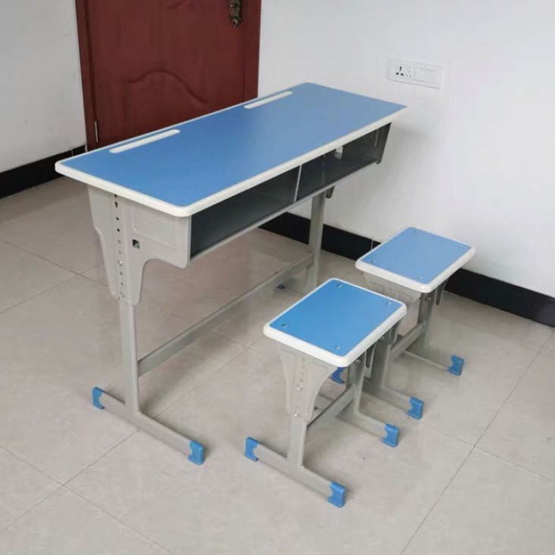 2인용 단일 기둥 테이블과 의자 파란색과 흰색 - 8개 세트 이상 도매 무료 배송