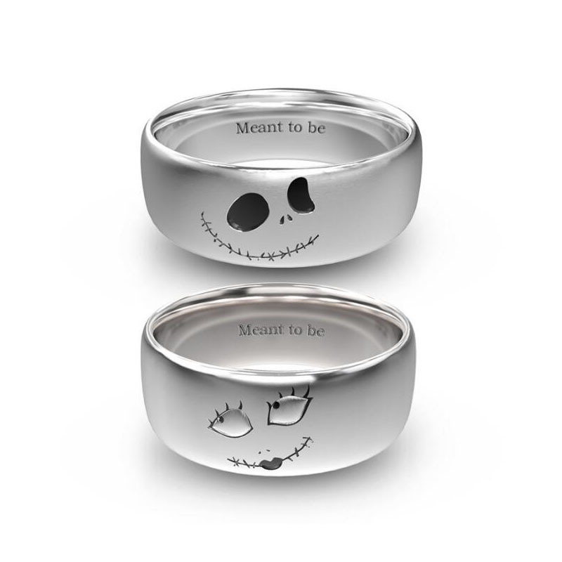 Punk Cool Style Emoji Face Titanium Steel Wide Band Rings In Bulk display picture 1