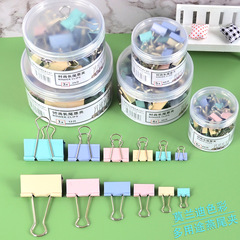 Wholesale Morandi Tail Clips Office Long Tail Clips Ticket Clip Ticket Clip Macaron Binding Clip Box Storage Clip 