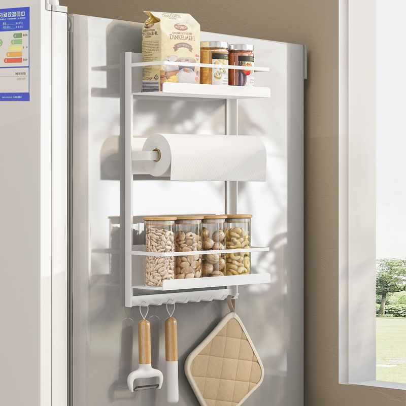 Wholesale Japanese magnetic fridge storage shelf side organizer kitchen home multi-functional side spice rack