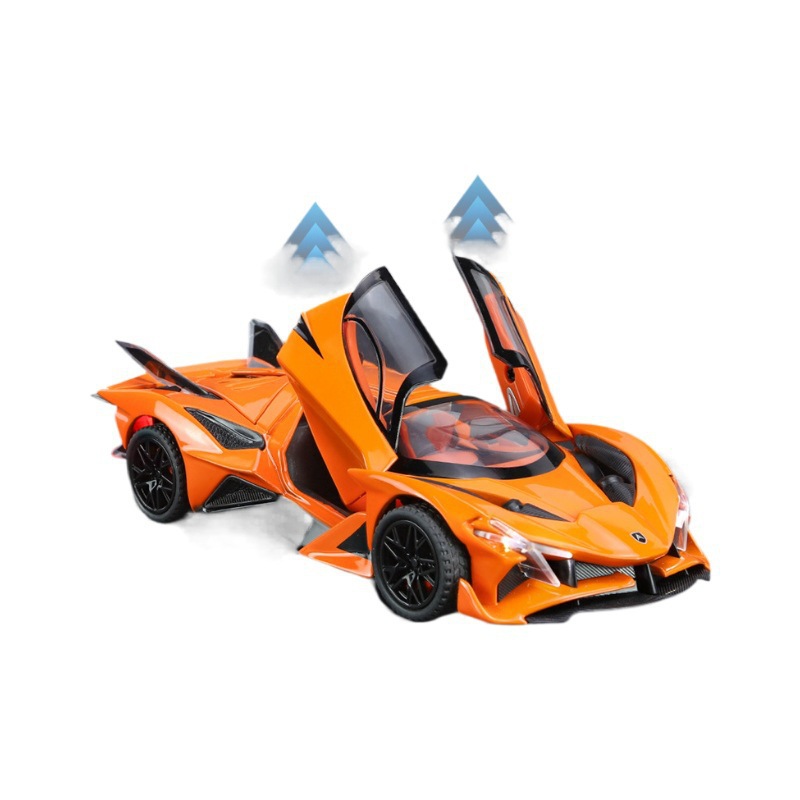 Nuevo modelo de coche de aleación Haodi 1:32 Apollo coche deportivo con sonido y luz modelo de coche de juguete para niños decoración de regalo