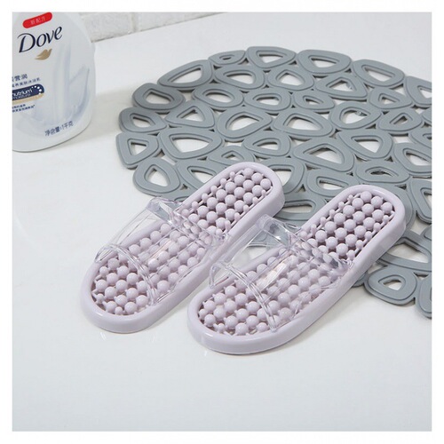 Bathroom bathing slippers non-slip summer household clogs quick-drying massage hollow indoor household loophole sandals