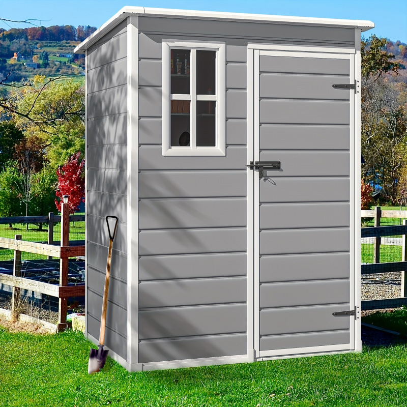 Large Lockable Resin Storage Shed con Floor Outdoor Almacenamiento