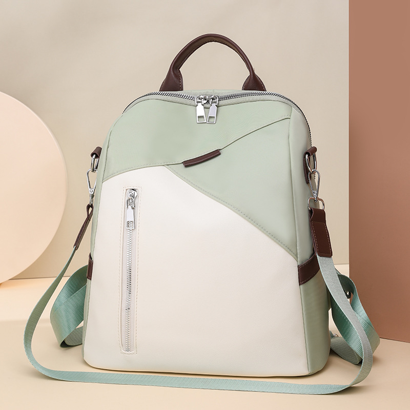 2024 nuevo estilo multiusos para mujer mochila de viaje de ocio de un solo hombro de color de contraste simple de moda al por mayor