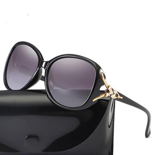 Women's Fox Head Large Frame Hollow Korean Style Slimming Sunglasses Fashion Trend Gradient Sunglasses Outdoor