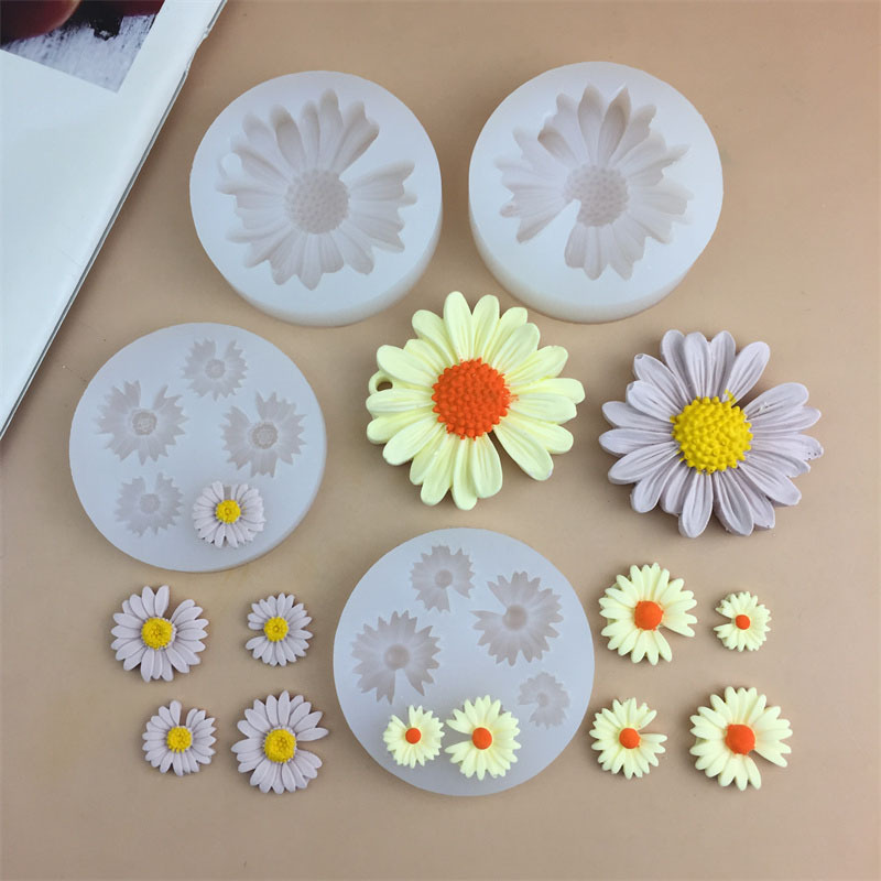 DIY Cream Daisy Sunflower Silicone Mold DIY Baking Cake Fondant Pudding Mobile Phone Case Decoration Cake Mold