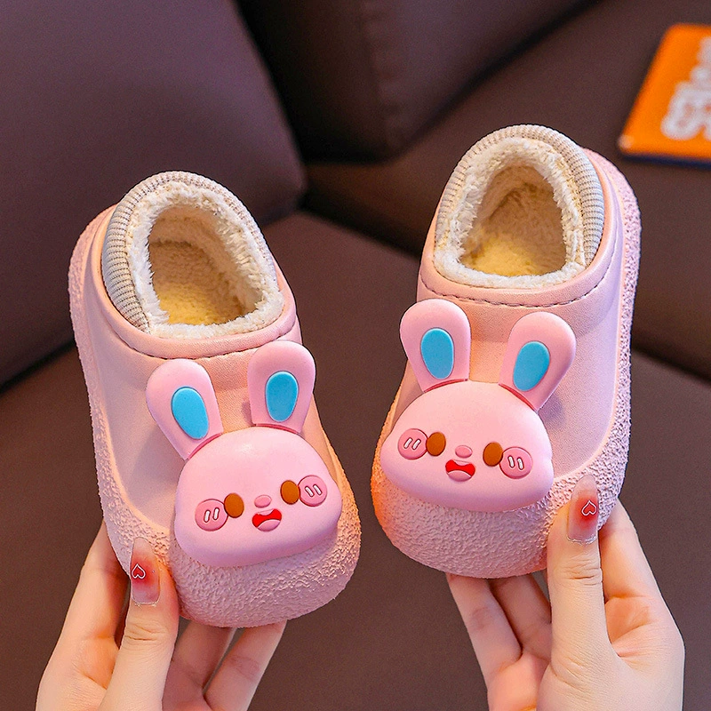 Мальчик шерстяные тапочки зимний детский мультфильм милый мультфильм сумка и хлопковая обувь для мальчиков