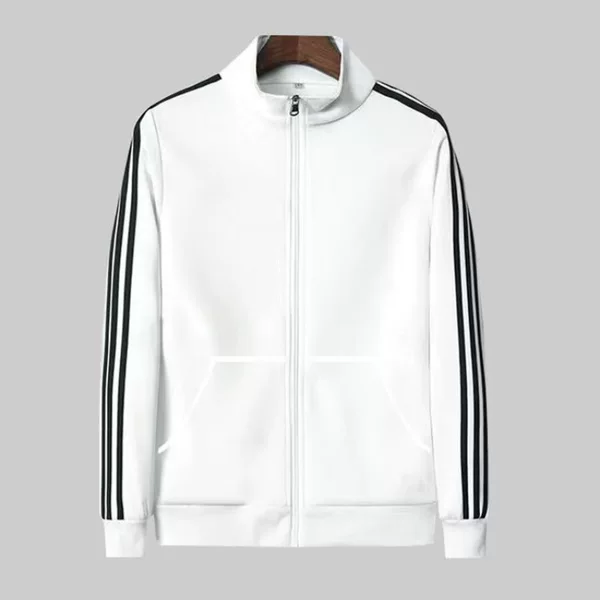 Spring and Autumn Thin Jacket Sportswear Men's Casual Three-Stripe Suit Outdoor Running Sweatshirt and Sweatpants Two-Piece Set