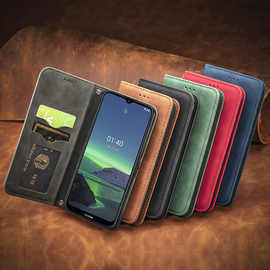 适用诺基亚X10/X20手机壳 商务翻盖磁吸套Nokia 2.4/.3.4手机皮套