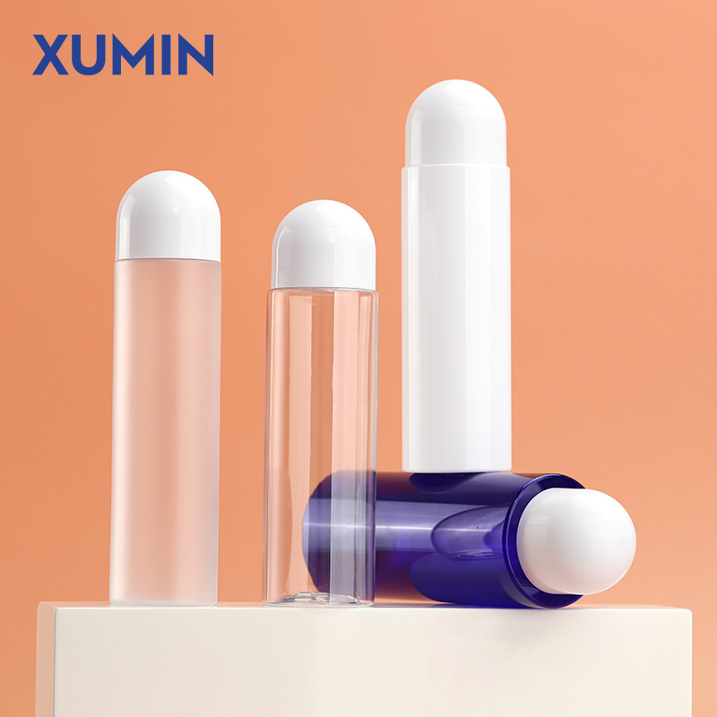 Botella de cosméticos Xumin en stock transparente 150 - 500ml botella de loción de maquillaje frita 100ml botella de toner