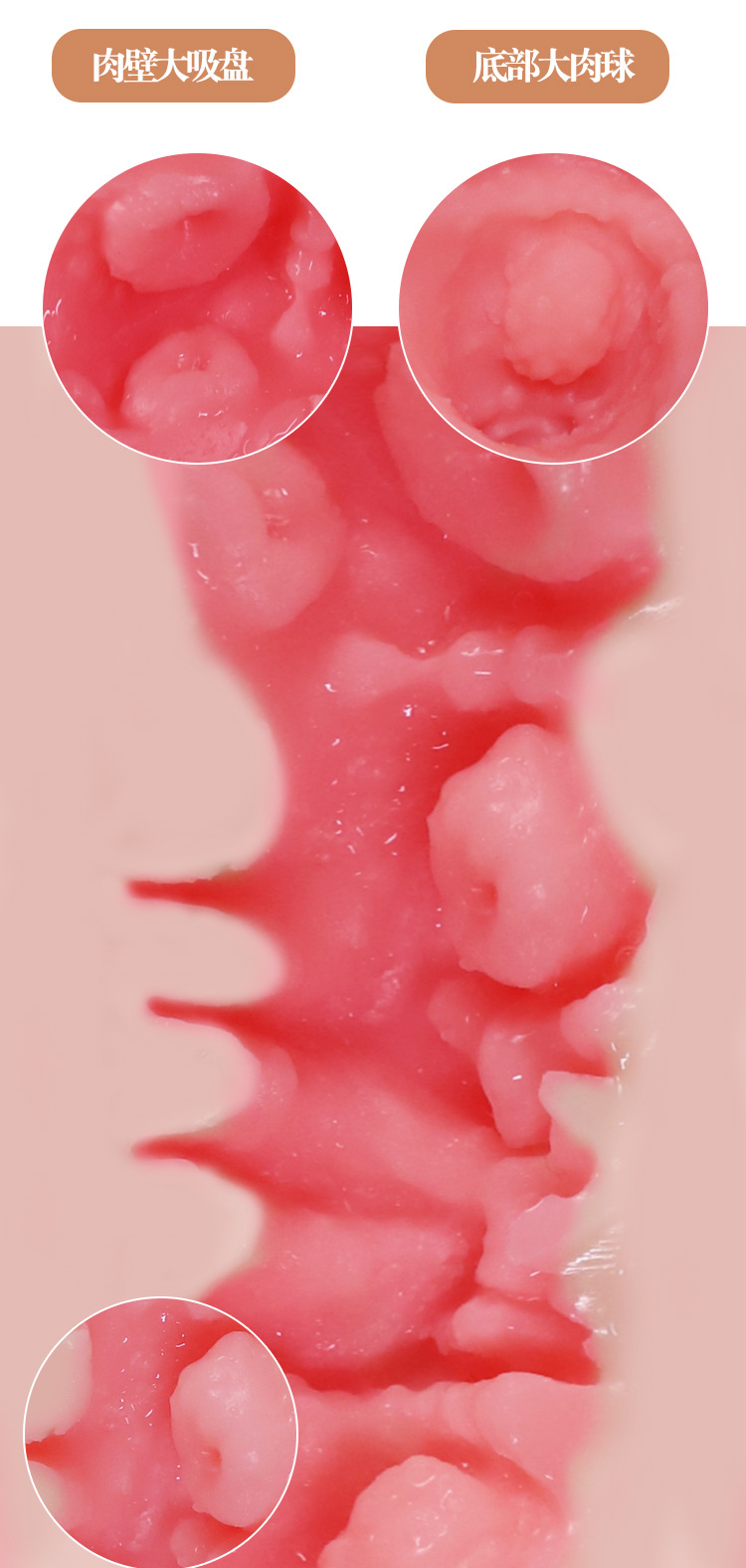 Jiuai Half-Body Male Masturbator TPE Inverted Mold with Realistic Entry — detail image 13