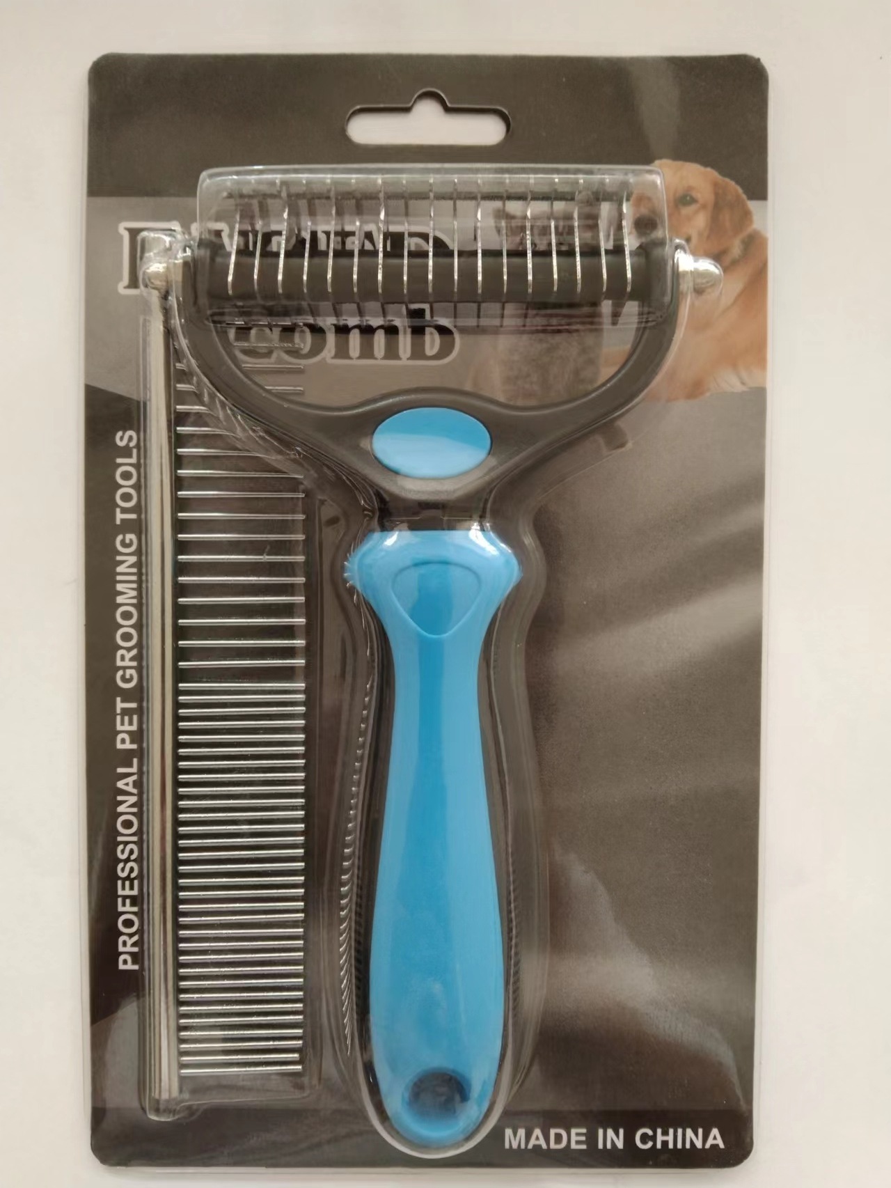 블루 + 스틸 빗 검정 종이 카드 포장