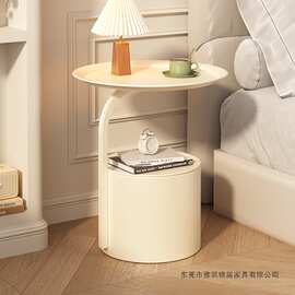 床头柜替代神器家用卧室床头置物架小型收纳柜奶油风沙发边几边柜