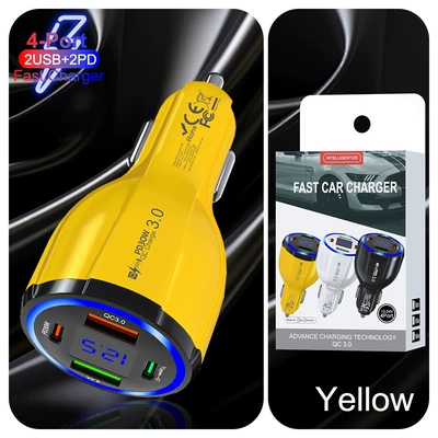 digital display fast charging, Mobil şarj cihazları - 359-2a2c-sx-yellow-small-package