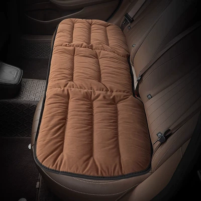 Seat cushion, seat cover – Autumn and winter car seat cushion - thickened-down-back-row-long-cushion-coffee-color