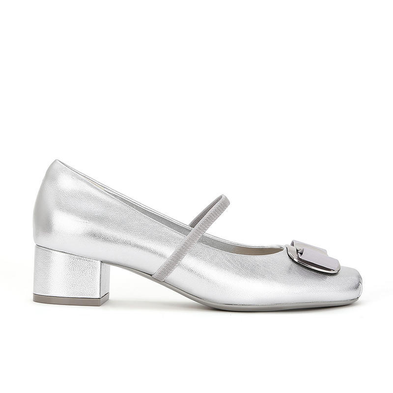 Nuevo Modelo Primavera 2025 ~ Zapatos Planos Mary Jane con Tacón Grueso y Lazo en la Punta Cuadrada, Zapatos de Ballet para Mujer