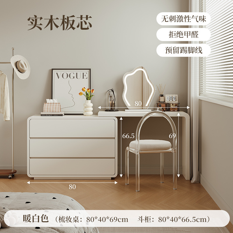 Esquina de la mesa de tocador armario en un dormitorio moderno simple 2025 nuevo armario de maquillaje de mesa de almacenamiento en un armario